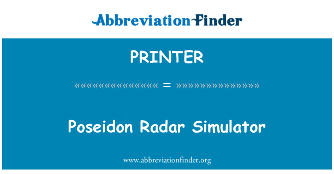 PRINTER: Poseidon Radar Simulator