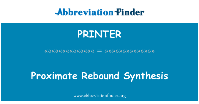 PRINTER: Bezprostredné odrazu syntézu