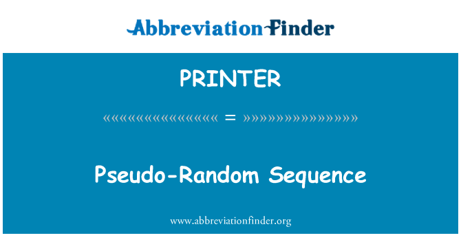 PRINTER: Urutan pseudo-random