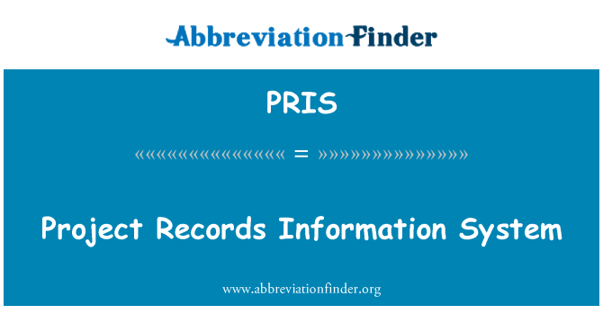 PRIS: Informační systém evidence projektu