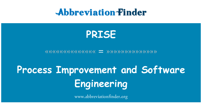 PRISE: Süreç iyileştirme ve yazılım mühendisliği