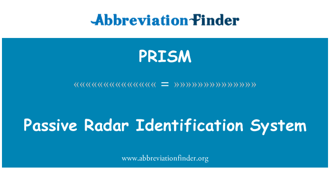PRISM: Пасивні радіолокаційні системи ідентифікації