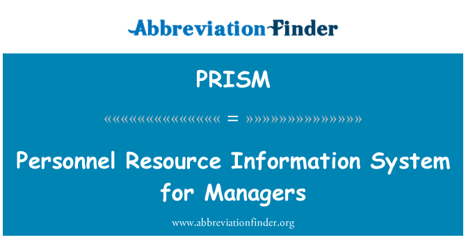 PRISM: Sistema de información de recursos personal para directivos