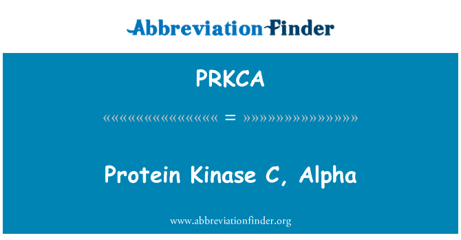 PRKCA: Protein Kinase C, alfa