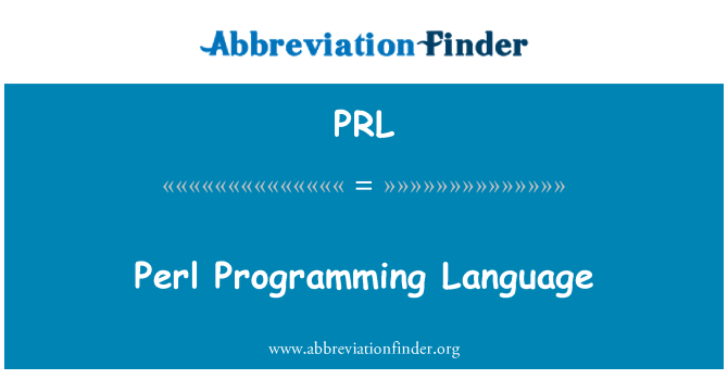 PRL: Perl programmeringsspråk