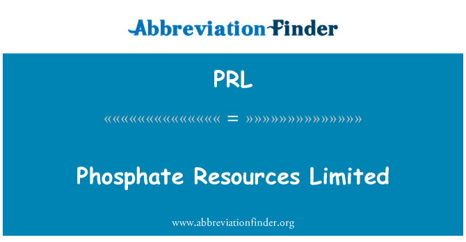 PRL: 磷酸鹽資源有限公司