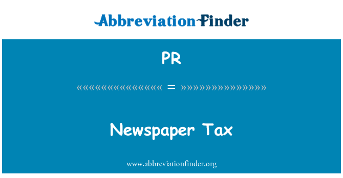PR: Εφημερίδα φόρου