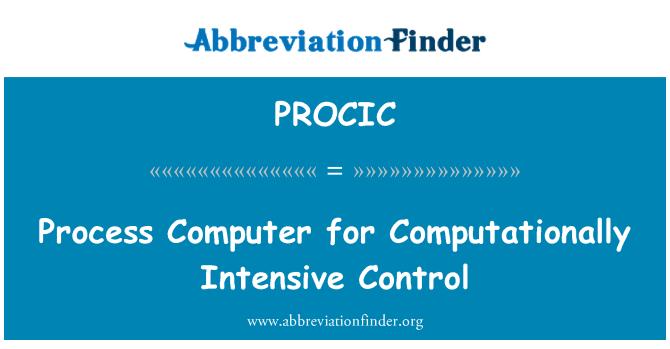 PROCIC: Proces počítač na výpočtovo intenzívne kontroly