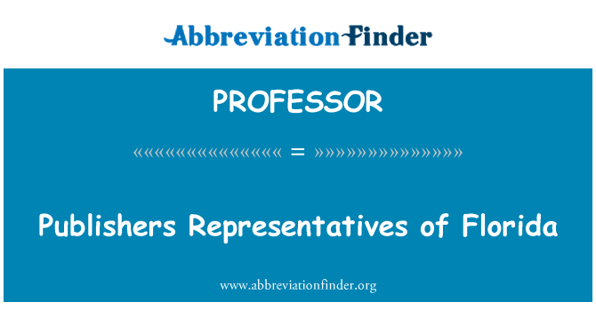 PROFESSOR: Representantes de editoriales de Florida