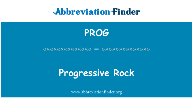 PROG: Rock progresivo