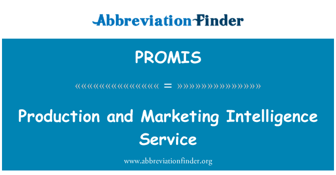 PROMIS: Produktion og Marketing efterretningstjeneste
