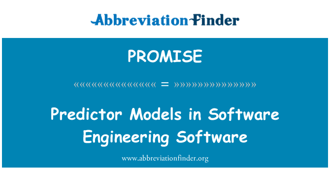 PROMISE: Models predictor en Enginyeria del Software programari