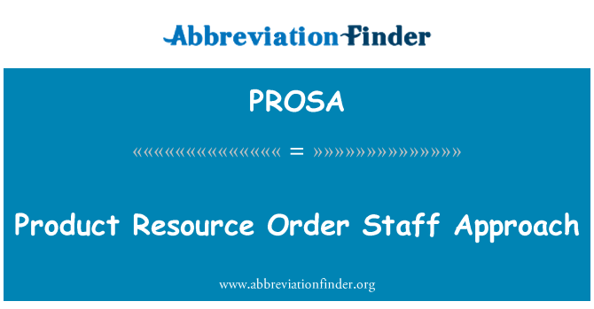 PROSA: Produkt zdrojov objednávky zamestnanci prístup