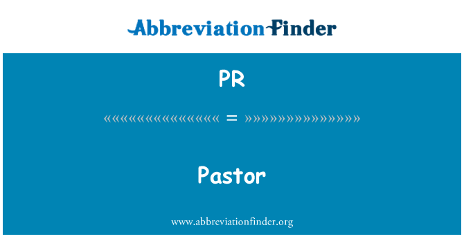 PR: Pastor