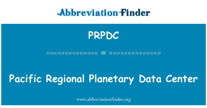 PRPDC: Pacific Regional planetariska Data Center