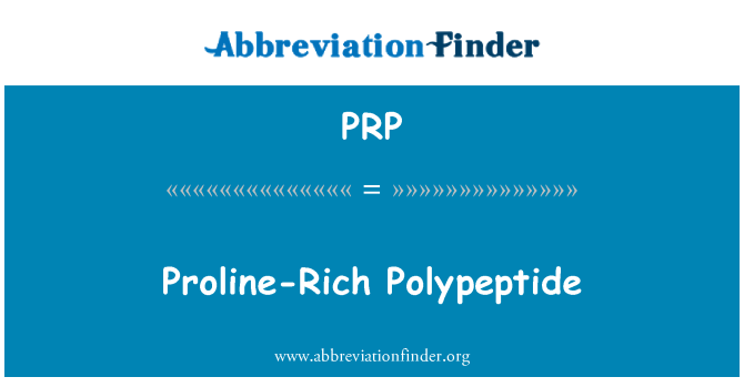 PRP: Bohaté na prolin polypeptidových