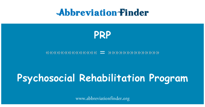PRP: Reyabilitasyon psychosociale pwogram