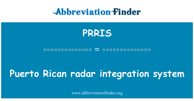 PRRIS: प्यर्टो Rican रडार प्रणाली एकीकरण