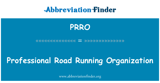 PRRO: Professional Road Running Organization