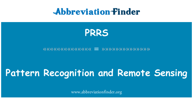 PRRS: Reconeixement de formes i Teledetecció