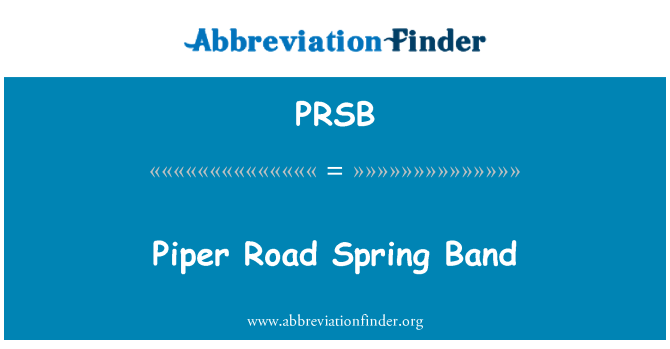 PRSB: Piper wout Spring bann