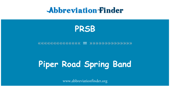 PRSB: Piper Road pavasarį grupė