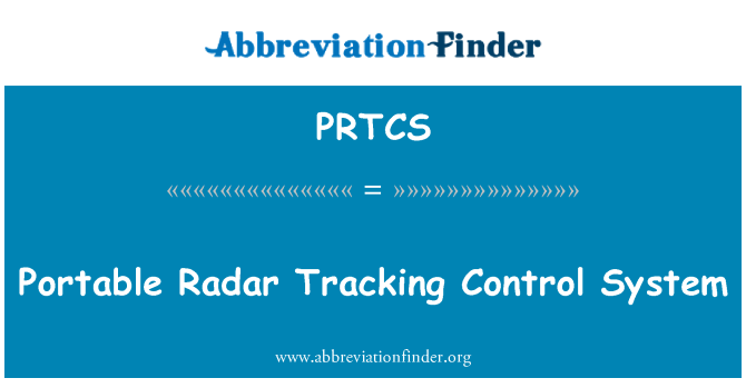 PRTCS: System rheoli olrhain Radar cludadwy