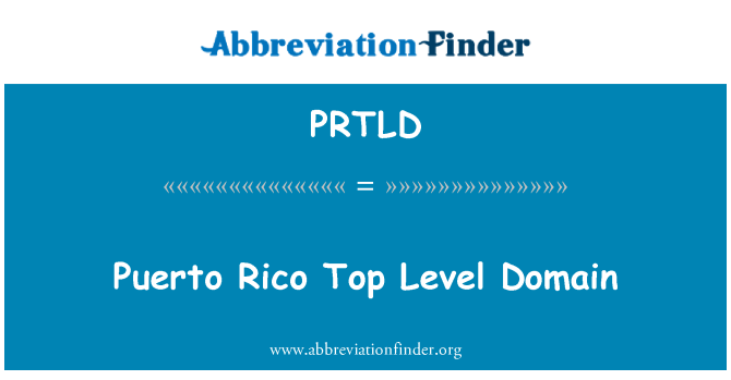 PRTLD: Puerto Rico Top domene ravni
