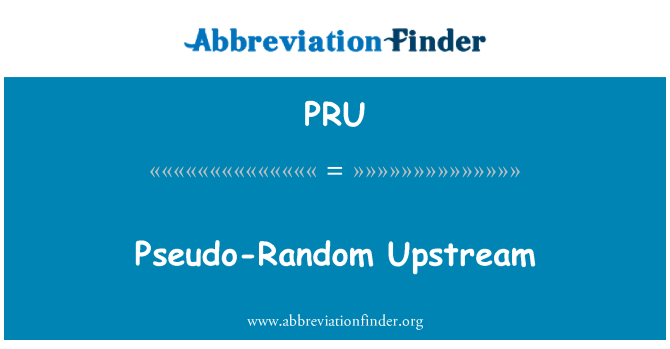 PRU: Pseudonáhodná proti proudu