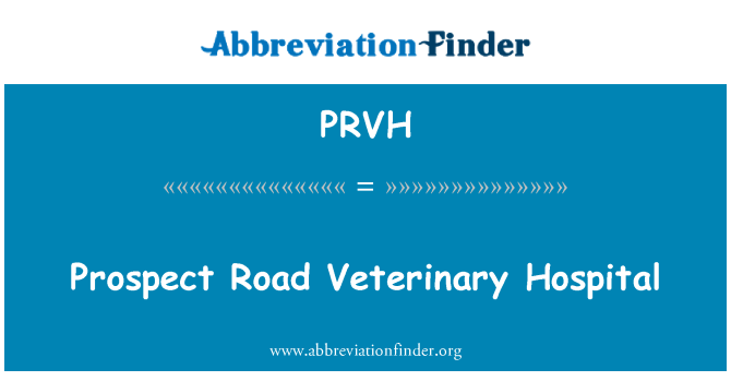 PRVH: Prospect Road Veterinary Hospital