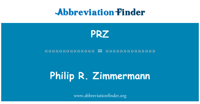 PRZ: Philip R. Zimmermann