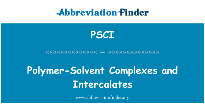 PSCI: Polimer-otapalo kompleksa i Intercalates