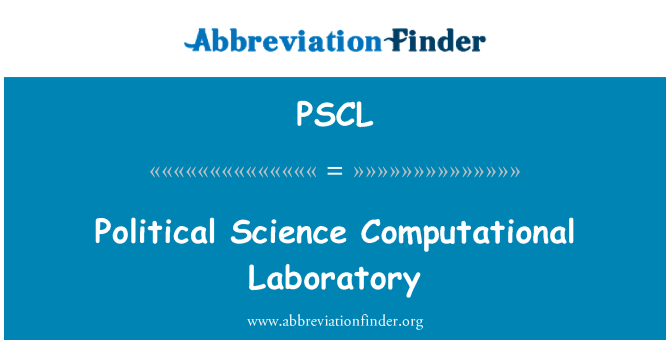 PSCL: Political Science Computational Laboratory