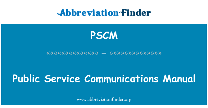 PSCM: Layanan Umum komunikasi Manual
