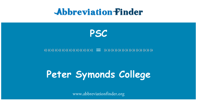 PSC: Peter Symonds üniversite