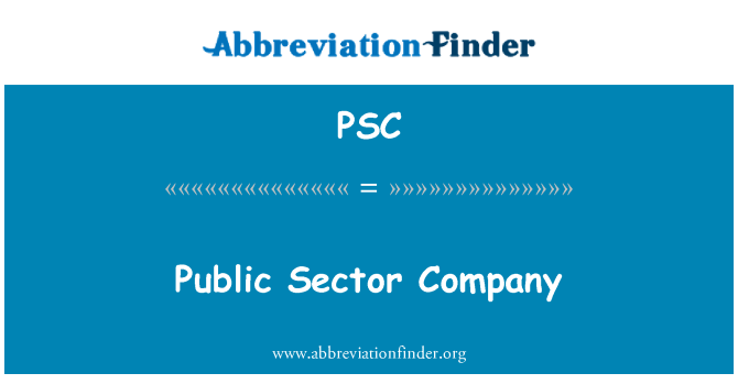 PSC: Public Sector Company