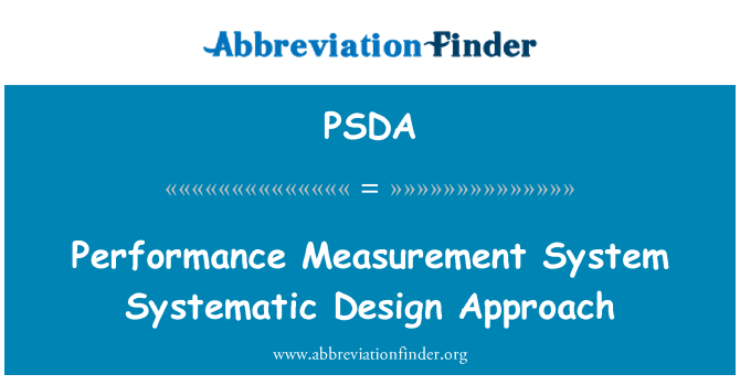 PSDA: 性能測量系統的系統設計方法