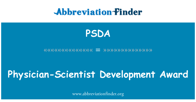 PSDA: Läkare-forskare utveckling Award