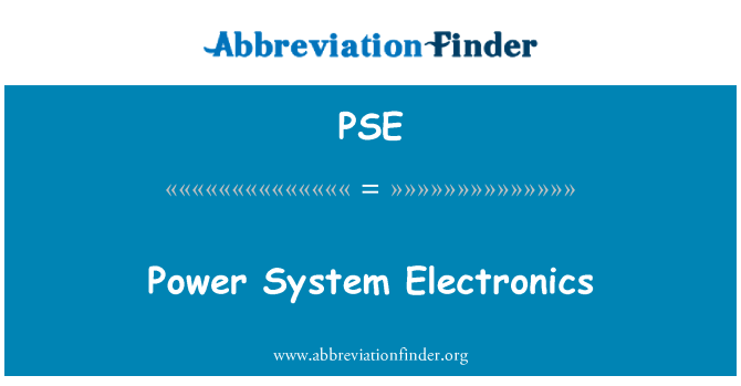 PSE: Power System Electronics