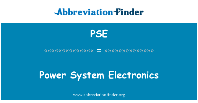 PSE: Pŵer System electroneg
