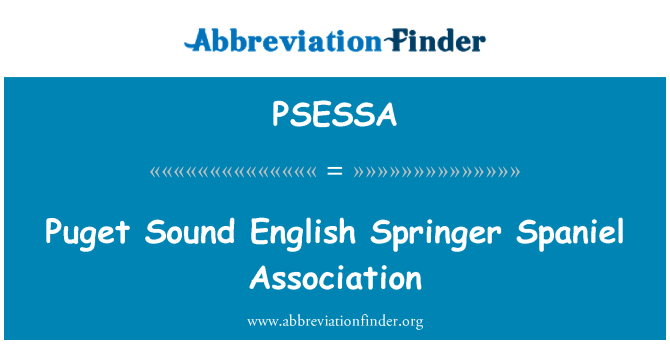 PSESSA: สมาคม Puget เสียงอังกฤษ Springer สเปเนียล