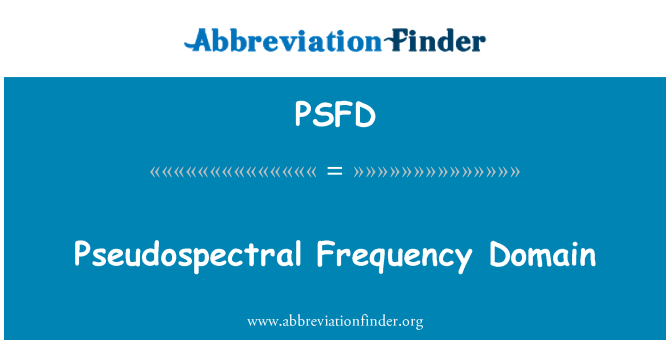 PSFD: Domínio da frequência pseudospectral