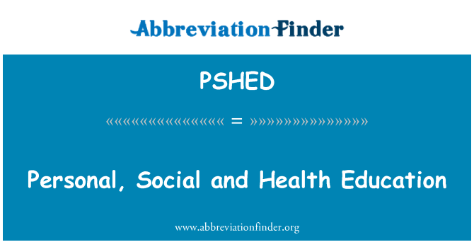 PSHED: الشخصية والاجتماعية والتثقيف الصحي