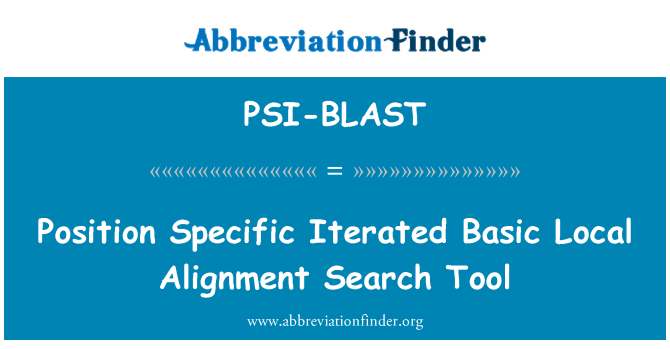 PSI-BLAST: เครื่องมือค้นหาเฉพาะทวิภาควนซ้ำตำแหน่งท้องถิ่นพื้นฐานของตำแหน่ง