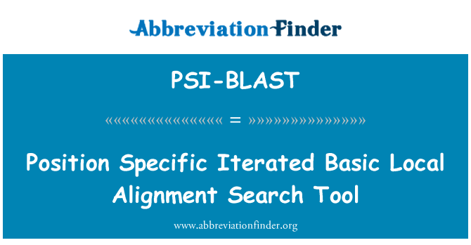 PSI-BLAST: Ståndpunkten specifika upprepade grundläggande lokala Alignment Search Tool