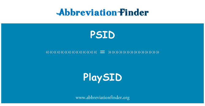 PSID: PlaySID
