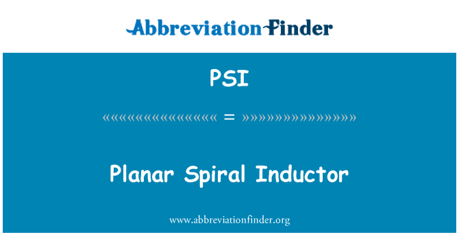 PSI: Inductor spirali pjana bil