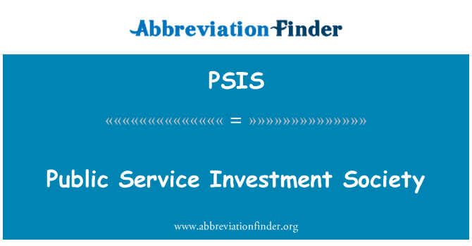 PSIS: Societat d'inversió de servei públic