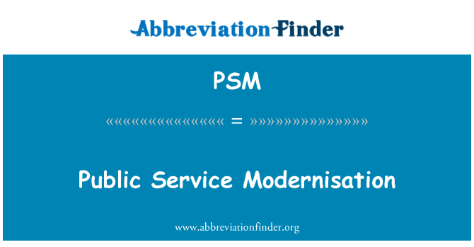 PSM: Modernización del servicio público