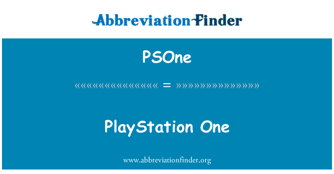 PSOne: PlayStation egy